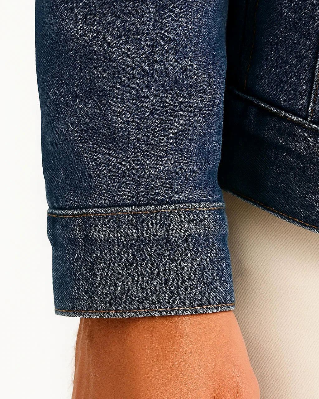 Denim Jacket | Fleece Lined Winter Overshirt — view 3