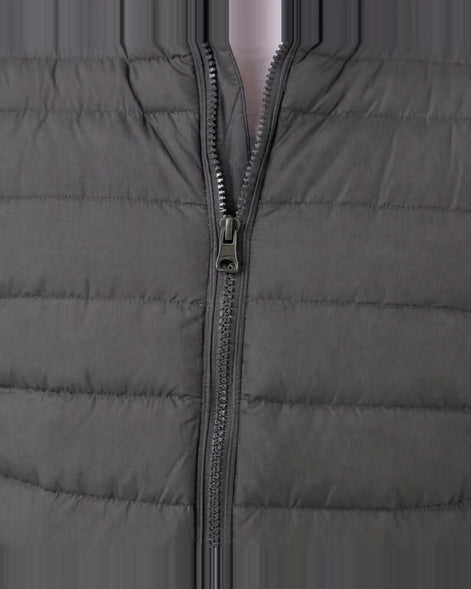 Men's Diamond Quilted Puffer Jacket Black Navy Lightweight Spring – Valedrian — view 16