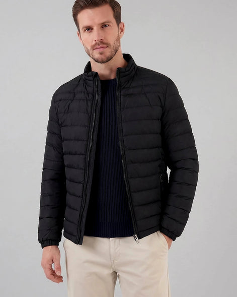 Men's Diamond Quilted Puffer Jacket Black Navy Lightweight Spring – Valedrian