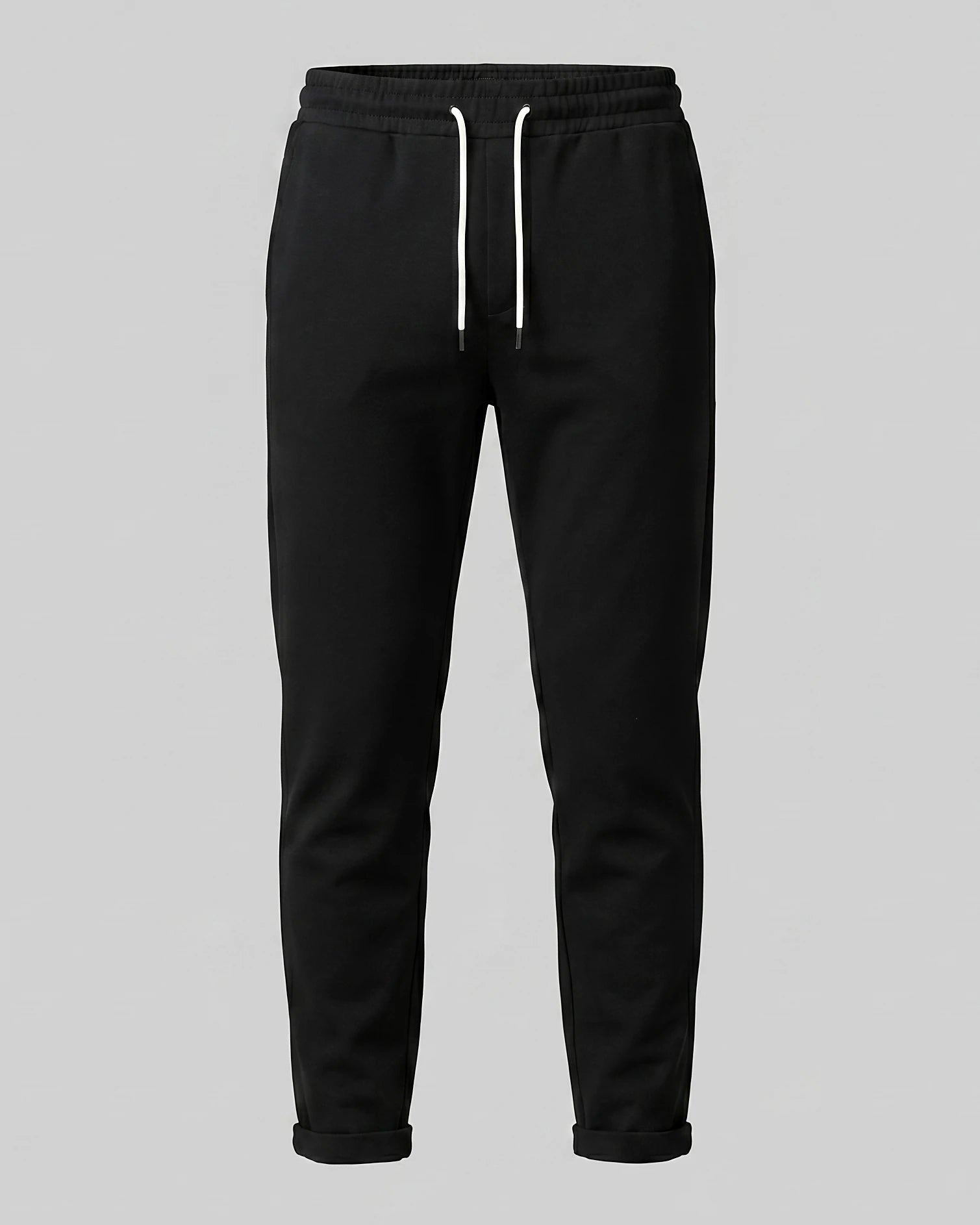 Men's Drawstring Tailored Trousers – Gray & Black, S–3XL | Valedrian — view 10
