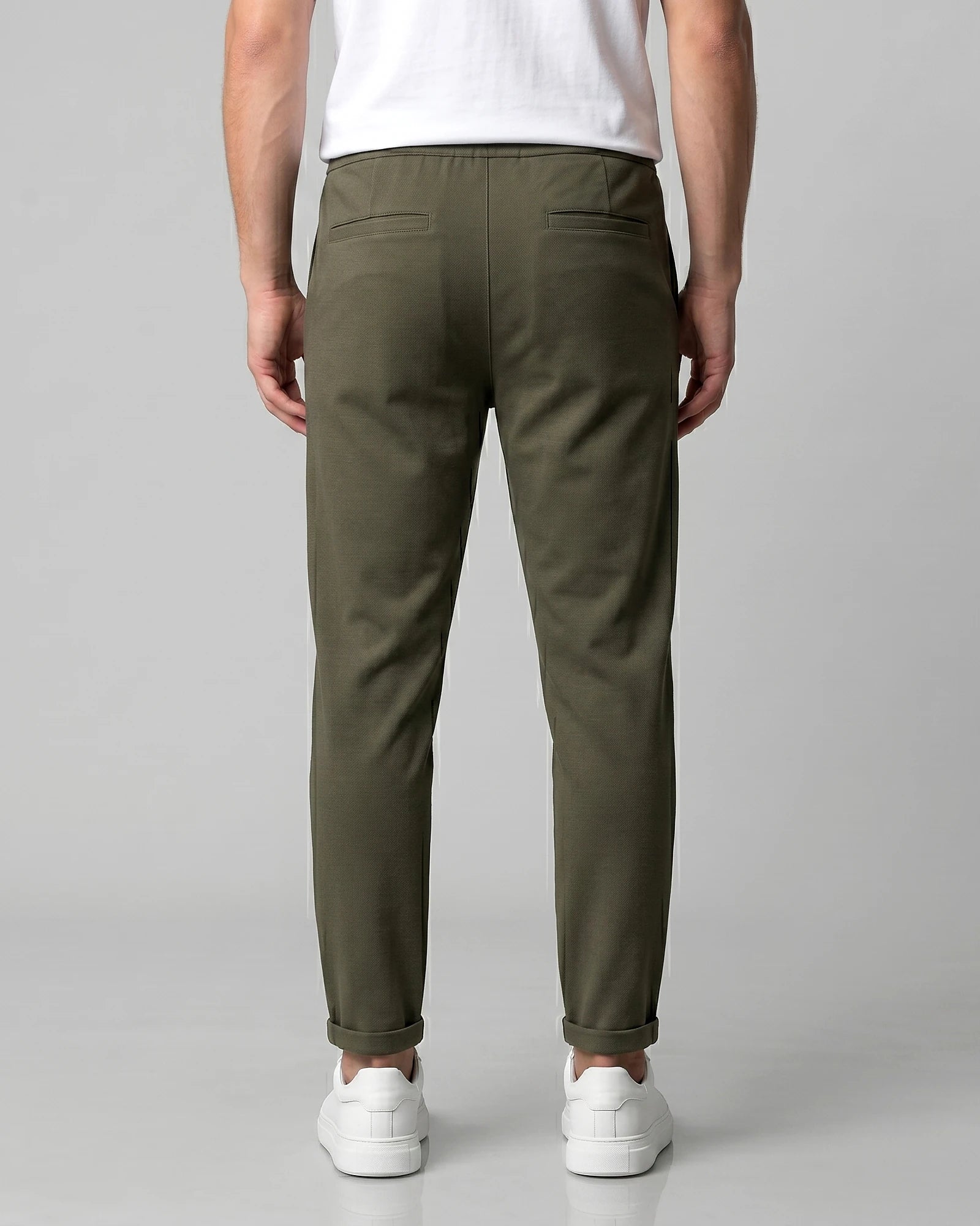 Men's Drawstring Tailored Trousers – Gray & Black, S–3XL | Valedrian — view 13