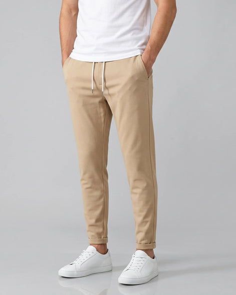 Men's Drawstring Tailored Trousers – Gray & Black, S–3XL | Valedrian — view 16