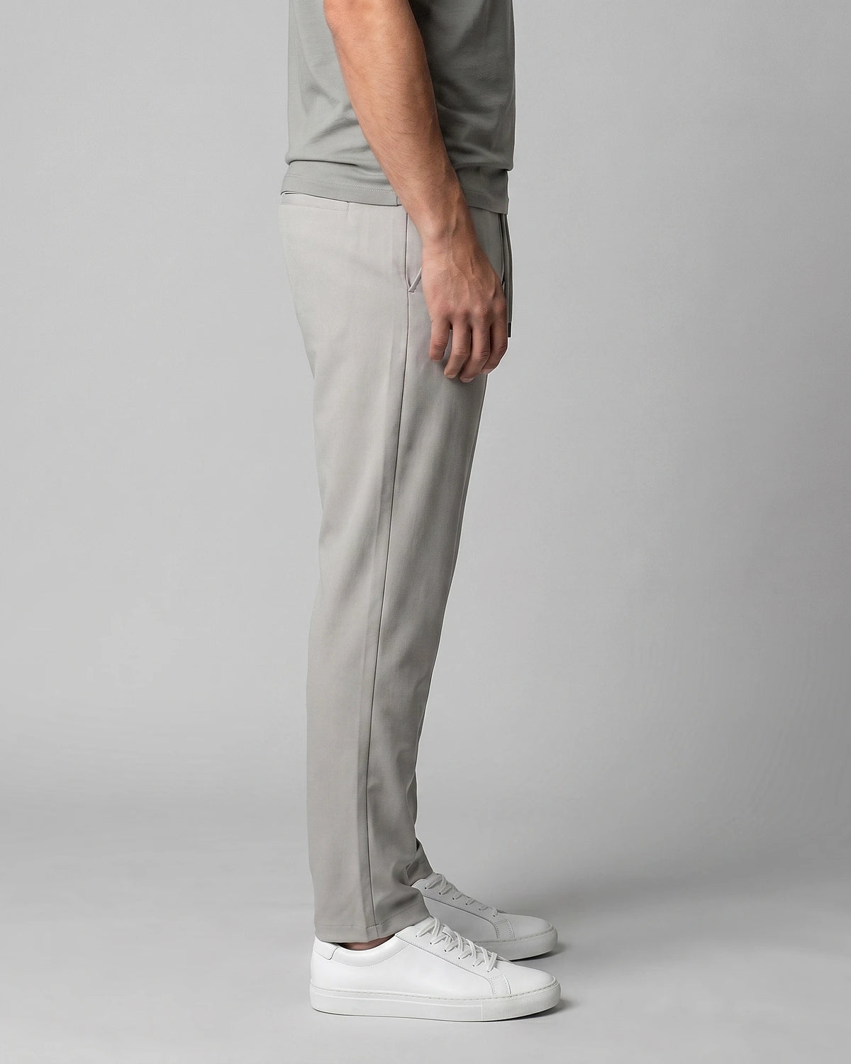 Men's Drawstring Tailored Trousers – Gray & Black, S–3XL | Valedrian — view 2
