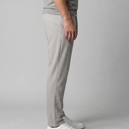 Men's Drawstring Tailored Trousers – Gray & Black, S–3XL | Valedrian — view 2