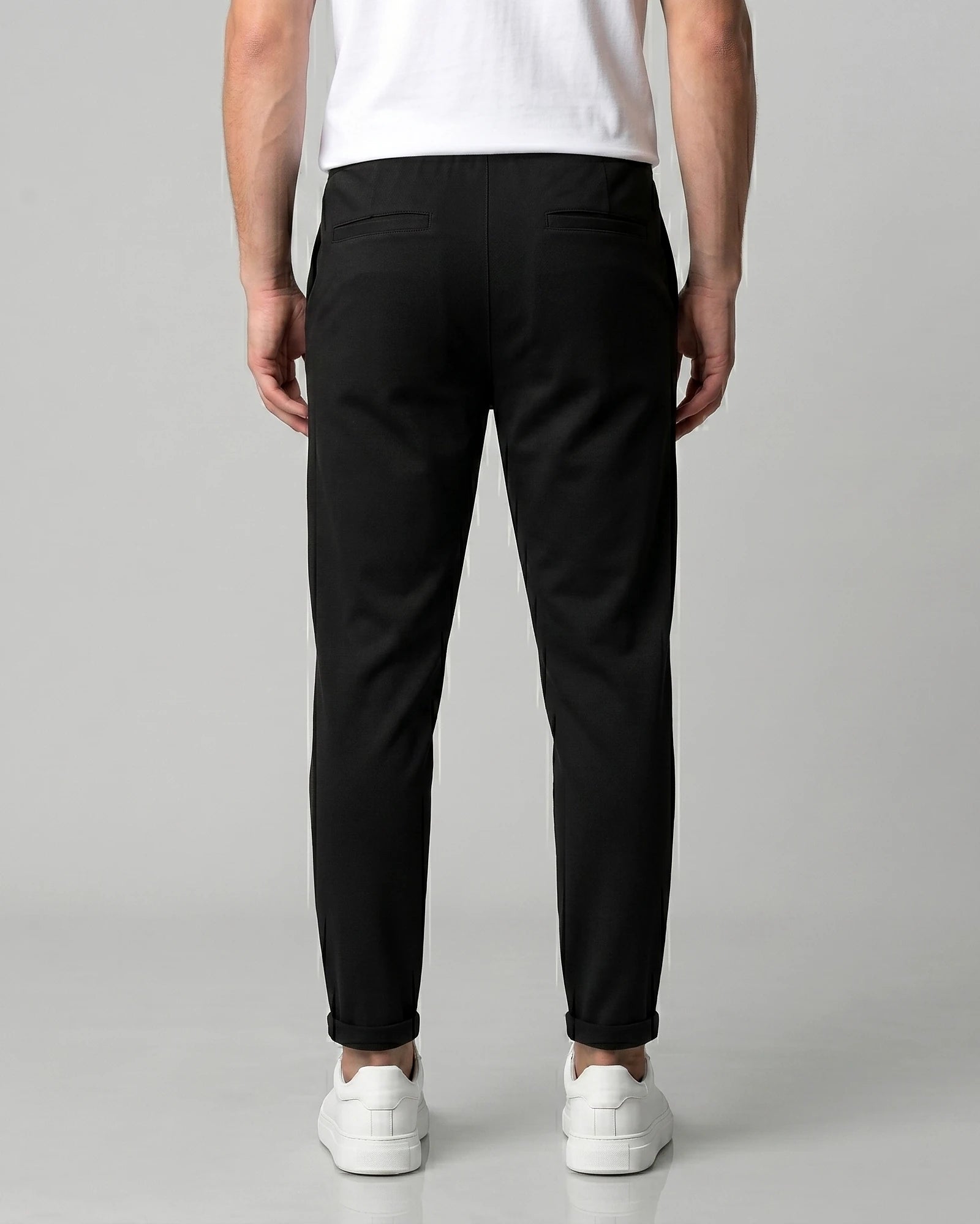 Men's Drawstring Tailored Trousers – Gray & Black, S–3XL | Valedrian — view 8