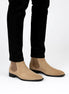 Chelsea Boots | Faux Suede | Slip-On | Low Heel