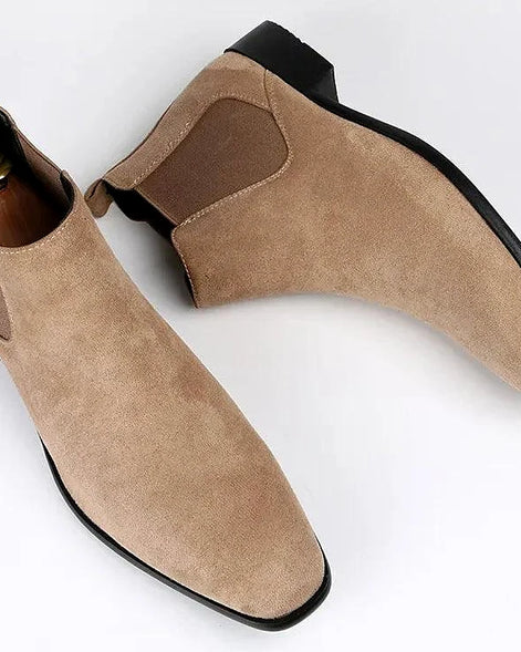 Chelsea Boots | Faux Suede | Slip-On | Low Heel — view 2