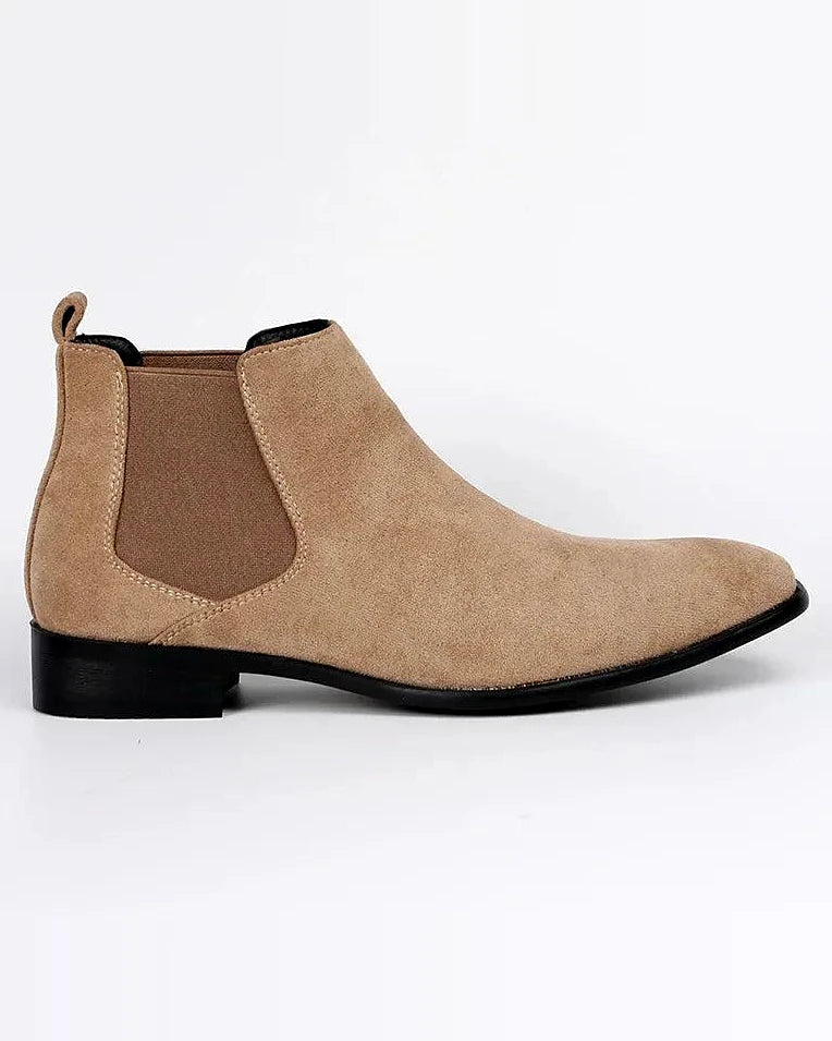 Chelsea Boots | Faux Suede | Slip-On | Low Heel — view 3