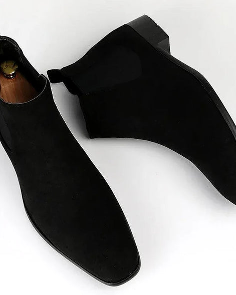 Chelsea Boots | Faux Suede | Slip-On | Low Heel — view 4