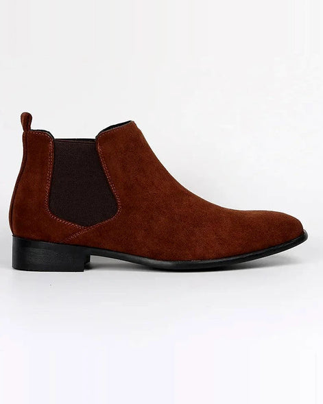 Chelsea Boots | Faux Suede | Slip-On | Low Heel — view 7