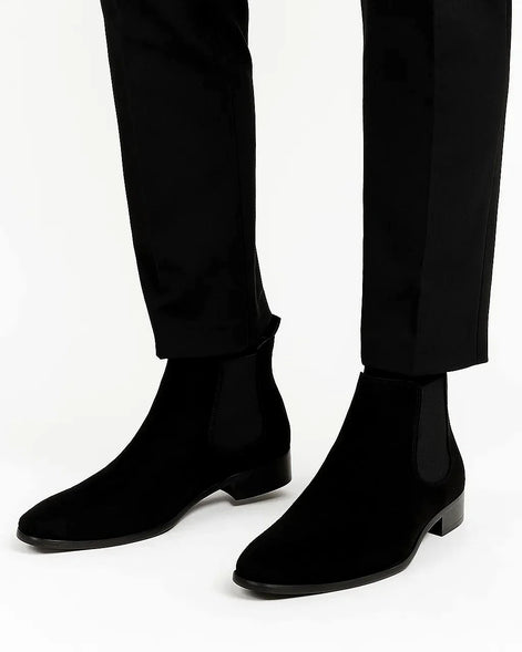 Chelsea Boots | Faux Suede | Slip-On | Low Heel — view 8