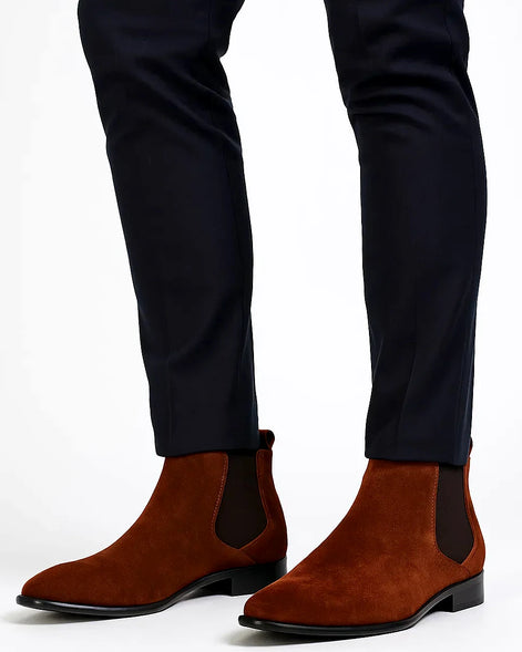 Chelsea Boots | Faux Suede | Slip-On | Low Heel — view 9