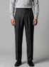 Men's High-Waisted Straight-Leg Trousers Grey Beige 85% Polyester – Valedrian