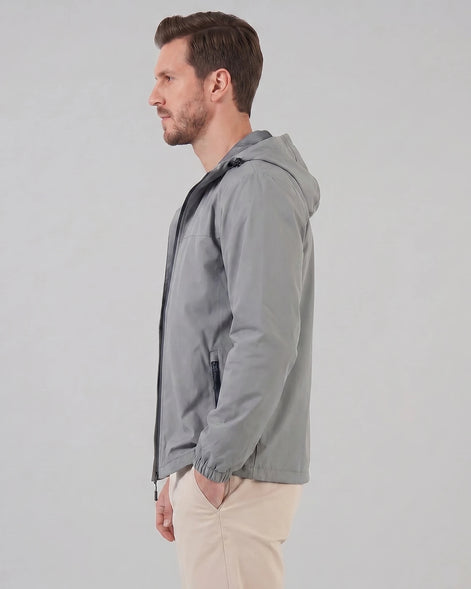 Men's Hooded Windbreaker Jacket Woven Fabric Black Blue M–5XL - Valedrian — view 12