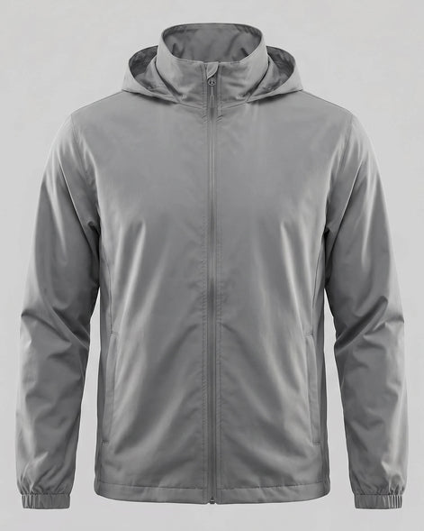 Men's Hooded Windbreaker Jacket Woven Fabric Black Blue M–5XL - Valedrian — view 15