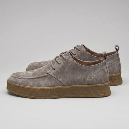Men's Lace-Up Casual Shoes Grey Non-Slip Sole - Valedrian — view 2
