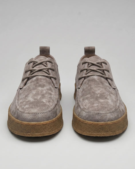 Men's Lace-Up Casual Shoes Grey Non-Slip Sole - Valedrian — view 5