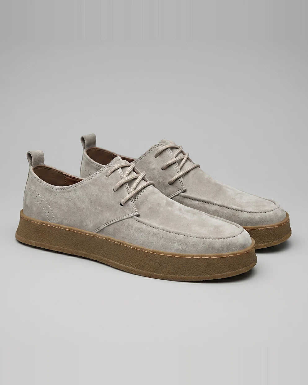 Men's Lace-Up Casual Shoes Grey Non-Slip Sole - Valedrian — view 6
