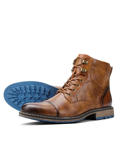 Men's Lace-Up Leather Boots | Split Leather | The Core Collection — view 2