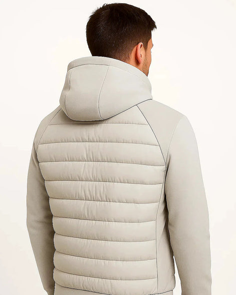 Men's Lightweight Down Hoodie | Quilted Spliced Design | Autumn-Winter — view 5