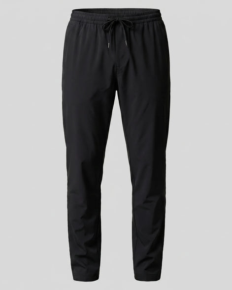 Men's Lightweight Nylon Drawstring Trousers Black & Gray Sizes M–4XL – Valedrian — view 5