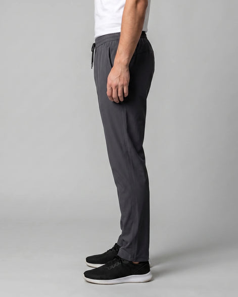 Men's Lightweight Nylon Drawstring Trousers Black & Gray Sizes M–4XL – Valedrian — view 7