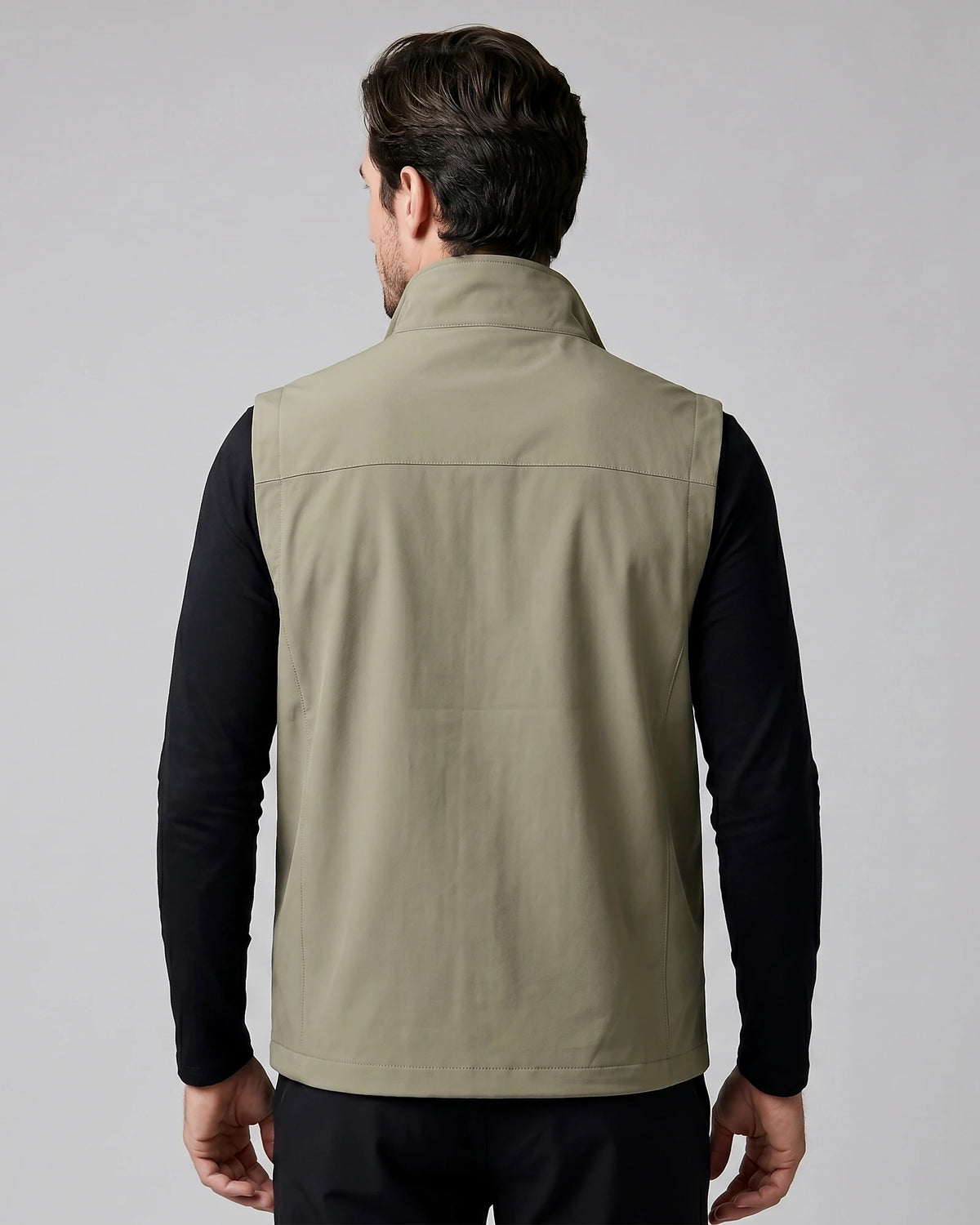 Men's Lightweight Utility Gilet – Polyester Shell, Army Green | Valedrian — view 18