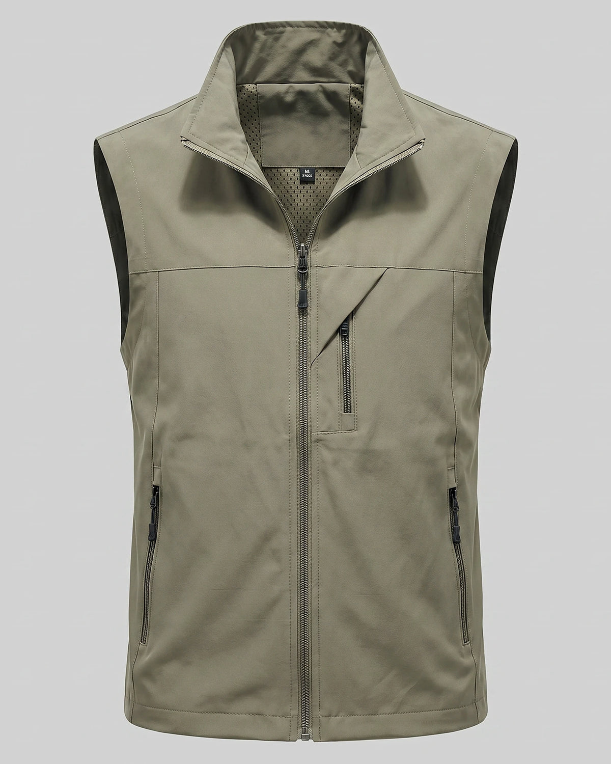 Men's Lightweight Utility Gilet – Polyester Shell, Army Green | Valedrian — view 20