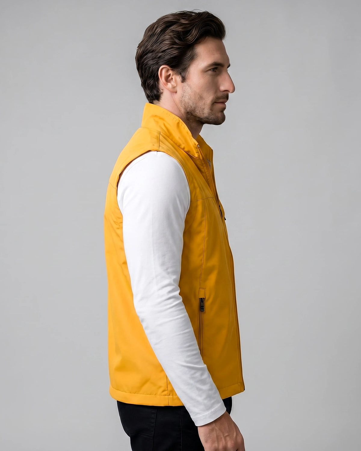 Men's Lightweight Utility Gilet – Polyester Shell, Army Green | Valedrian — view 37