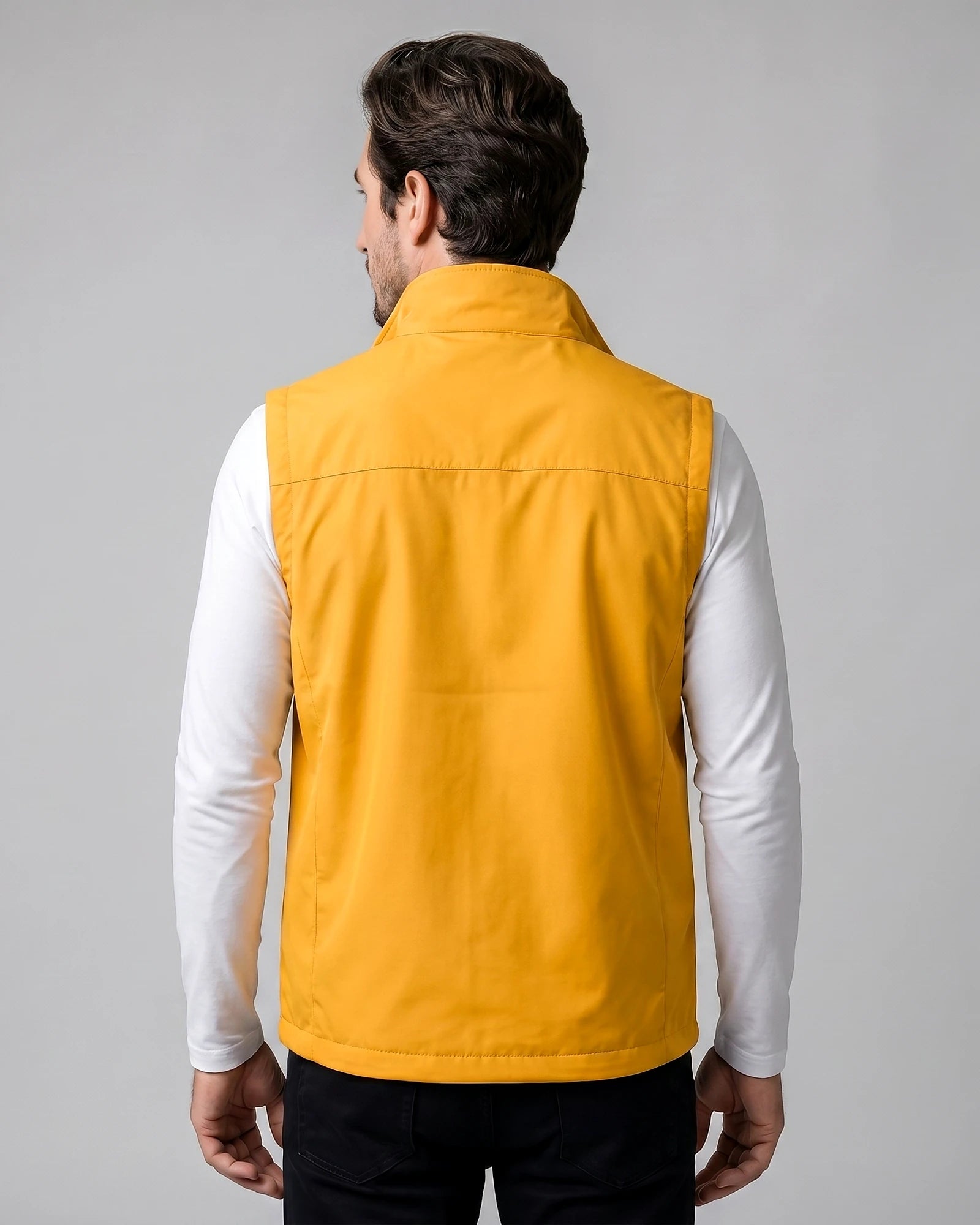 Men's Lightweight Utility Gilet – Polyester Shell, Army Green | Valedrian — view 38