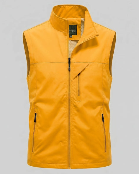 Men's Lightweight Utility Gilet – Polyester Shell, Army Green | Valedrian — view 40