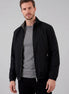Men's Lightweight Zip-Up Bomber Jacket Blended Fabric Black Brown Navy - Valedrian