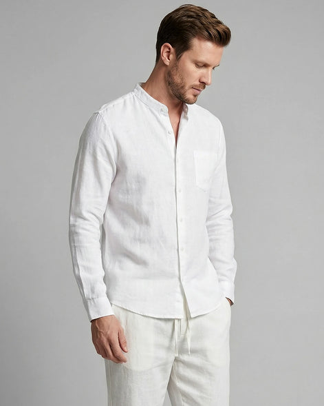 Men's Linen Co-Ord Set Shirt & Trousers Beige Black S–3XL | Valedrian — view 19