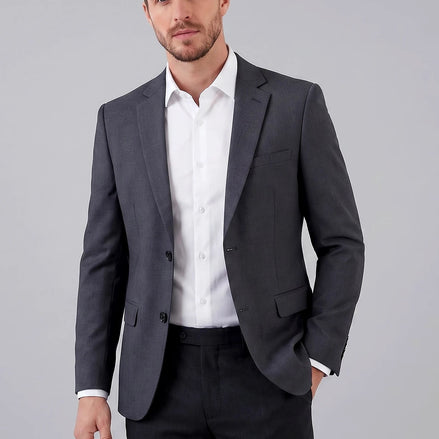 Men's Linen Cotton Blazer - Wedding & Summer Formal Jacket, Grey, Navy | Valedrian