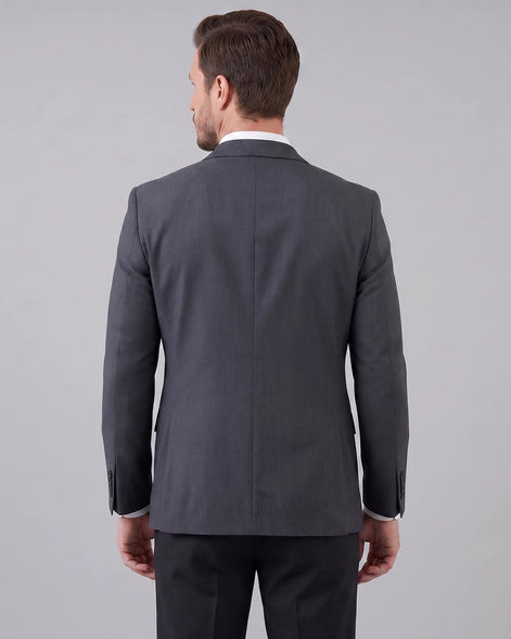 Men's Linen Cotton Blazer - Wedding & Summer Formal Jacket, Grey, Navy | Valedrian — view 3