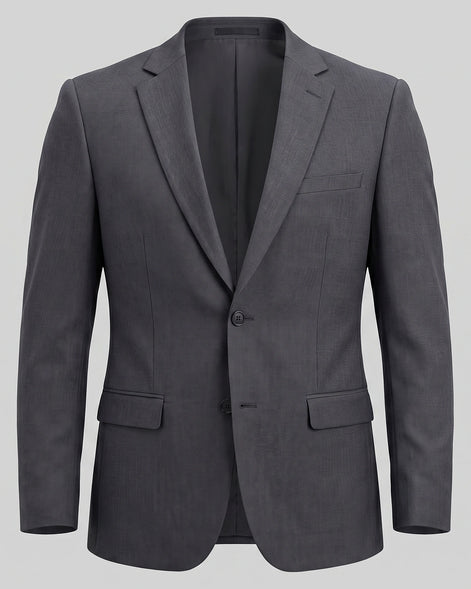 Men's Linen Cotton Blazer - Wedding & Summer Formal Jacket, Grey, Navy | Valedrian — view 5