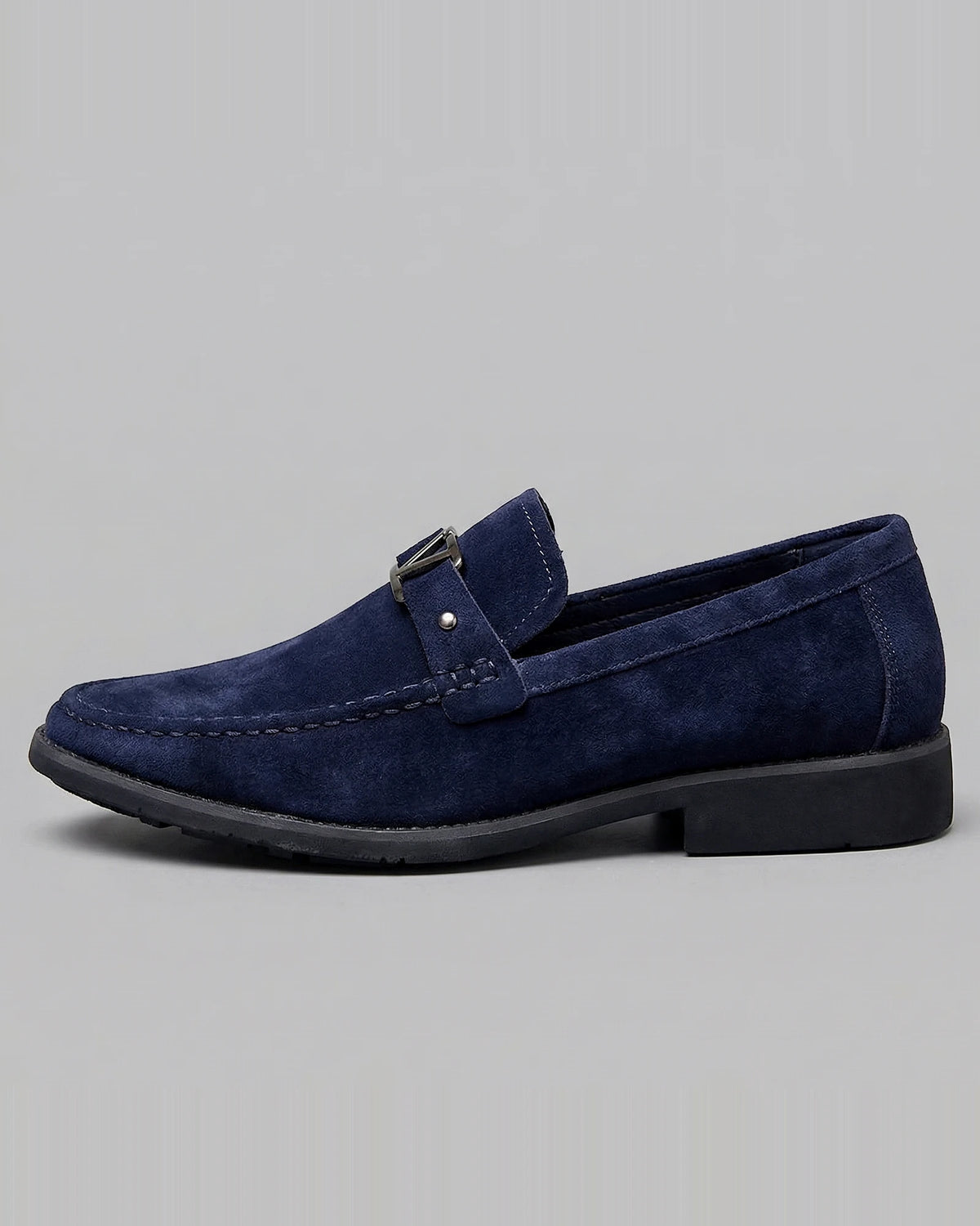 Men's Loafers Navy Suede PU Business Slip-On Shoes Sizes 7–10.5 - Valedrian — view 3