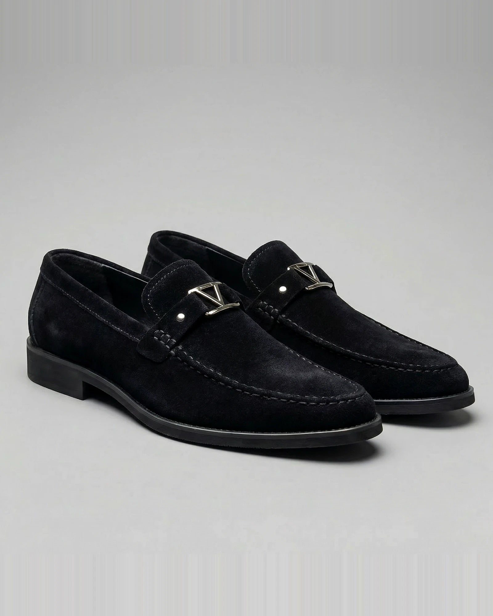 Men's Loafers Navy Suede PU Business Slip-On Shoes Sizes 7–10.5 - Valedrian — view 6