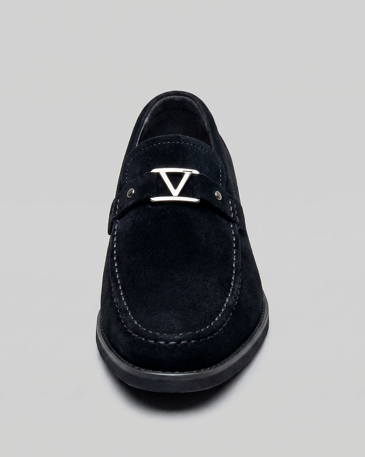 Men's Loafers Navy Suede PU Business Slip-On Shoes Sizes 7–10.5 - Valedrian — view 7