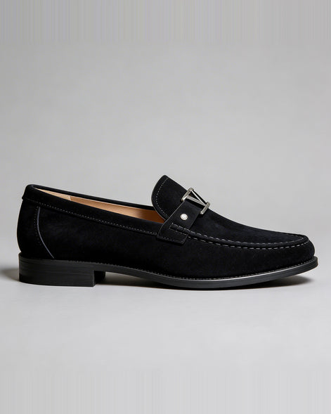 Men's Loafers Navy Suede PU Business Slip-On Shoes Sizes 7–10.5 - Valedrian — view 8