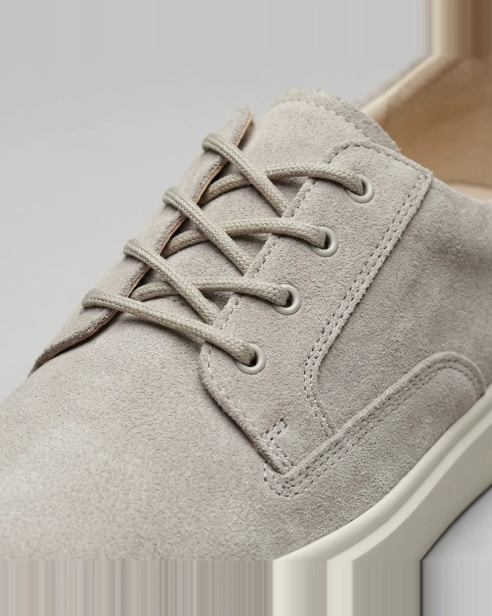 Men's Low-Top Lace-Up Sneakers Textured Upper Khaki Gray - Valedrian — view 10