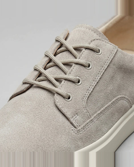 Men's Low-Top Lace-Up Sneakers Textured Upper Khaki Gray - Valedrian — view 10