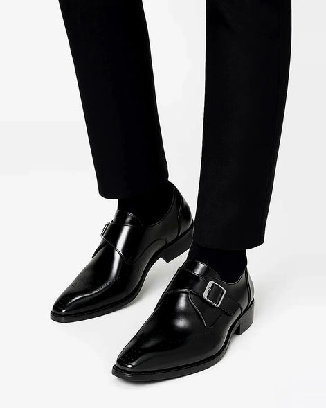 Monk Strap Dress Shoes | Polished Leather Finish