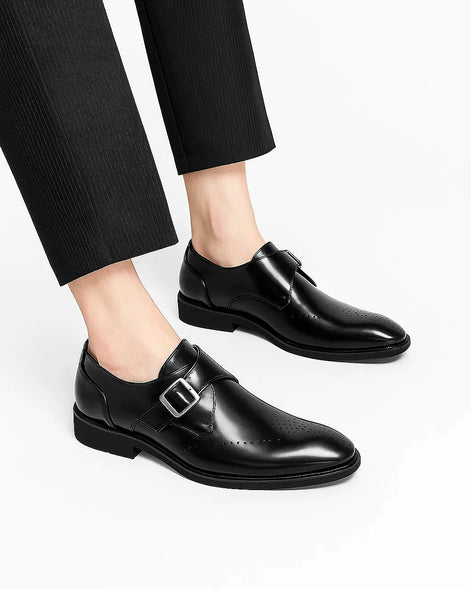 Monk Strap Dress Shoes | Polished Leather Finish — view 2