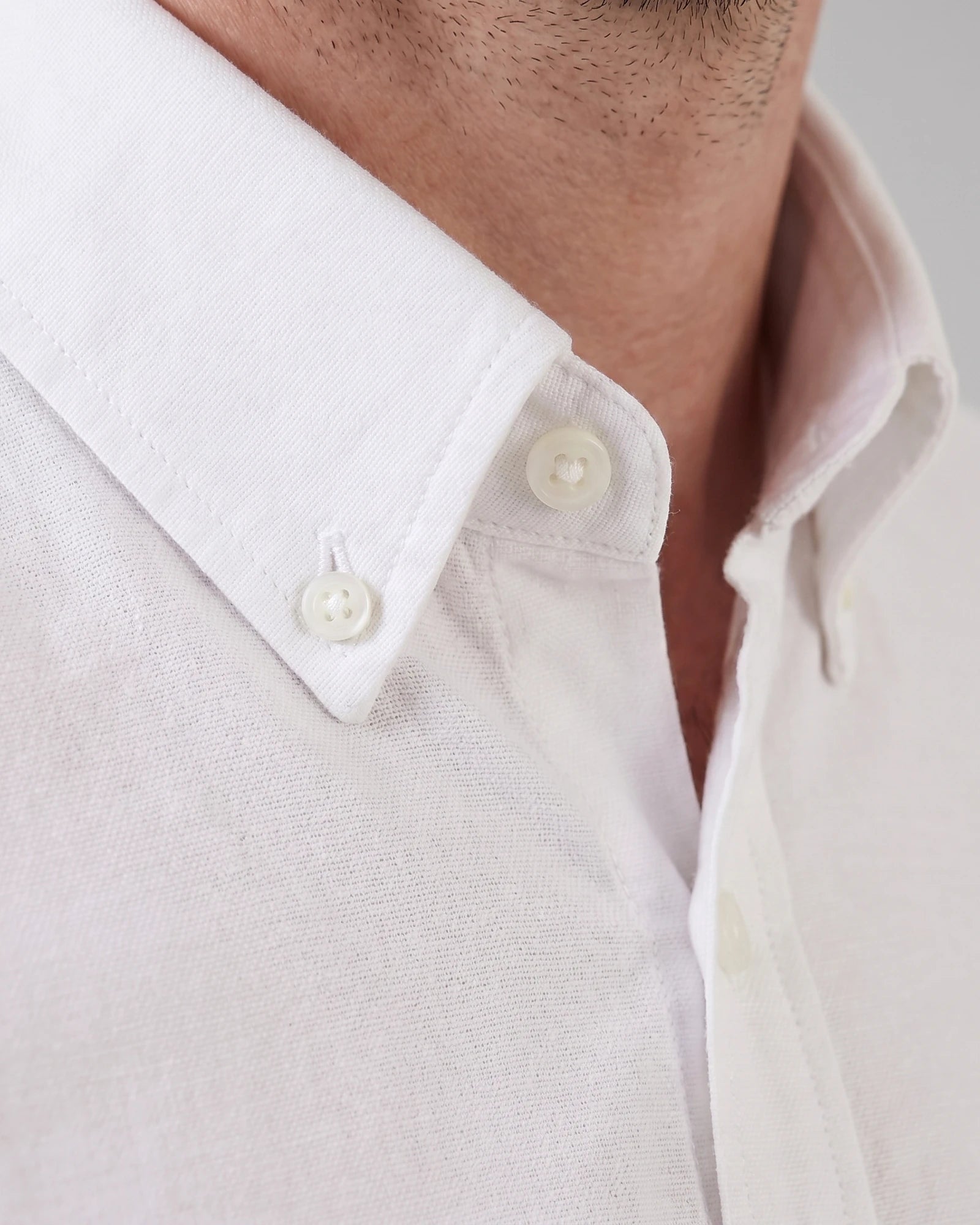 Men's Oxford Button-Down Shirt Cotton Weave Regular Fit Beige & Pink - Valedrian — view 2