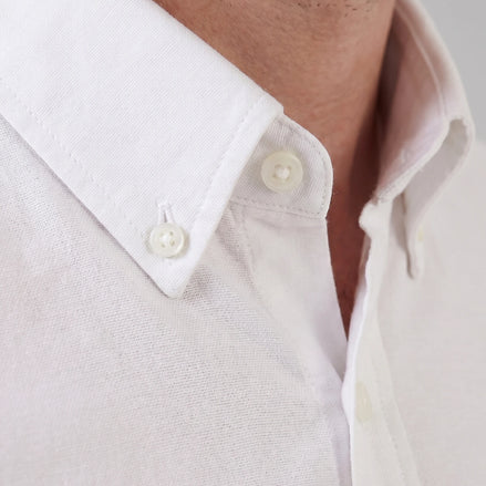 Men's Oxford Button-Down Shirt Cotton Weave Regular Fit Beige & Pink - Valedrian — view 2