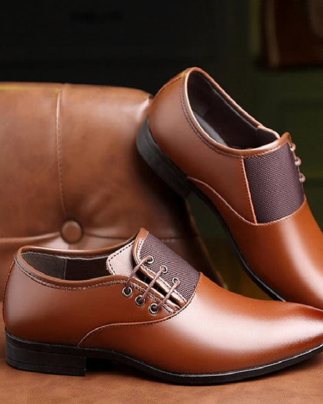 Oxford Dress Shoes | Polished PU Leather | Lace-Up — view 2