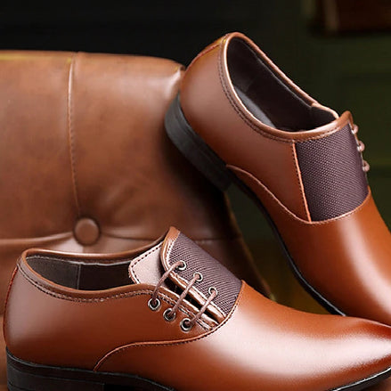 Oxford Dress Shoes | Polished PU Leather | Lace-Up — view 2