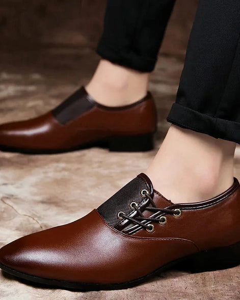 Oxford Dress Shoes | Polished PU Leather | Lace-Up — view 4