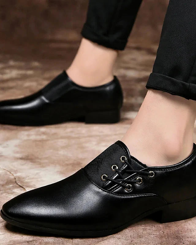 Oxford Dress Shoes | Polished PU Leather | Lace-Up — view 5